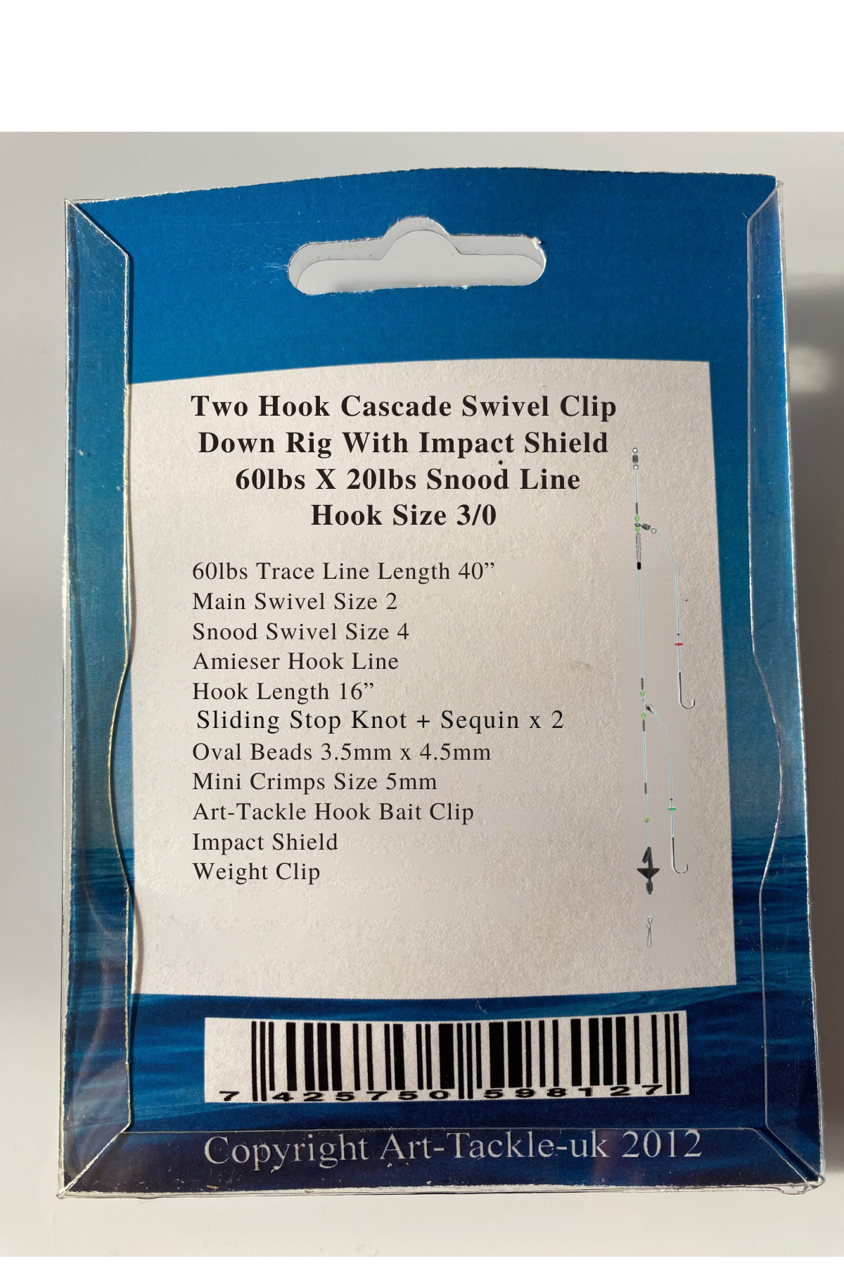 1 x Two Hook Cascade Clip Down Rig with Impact Shield