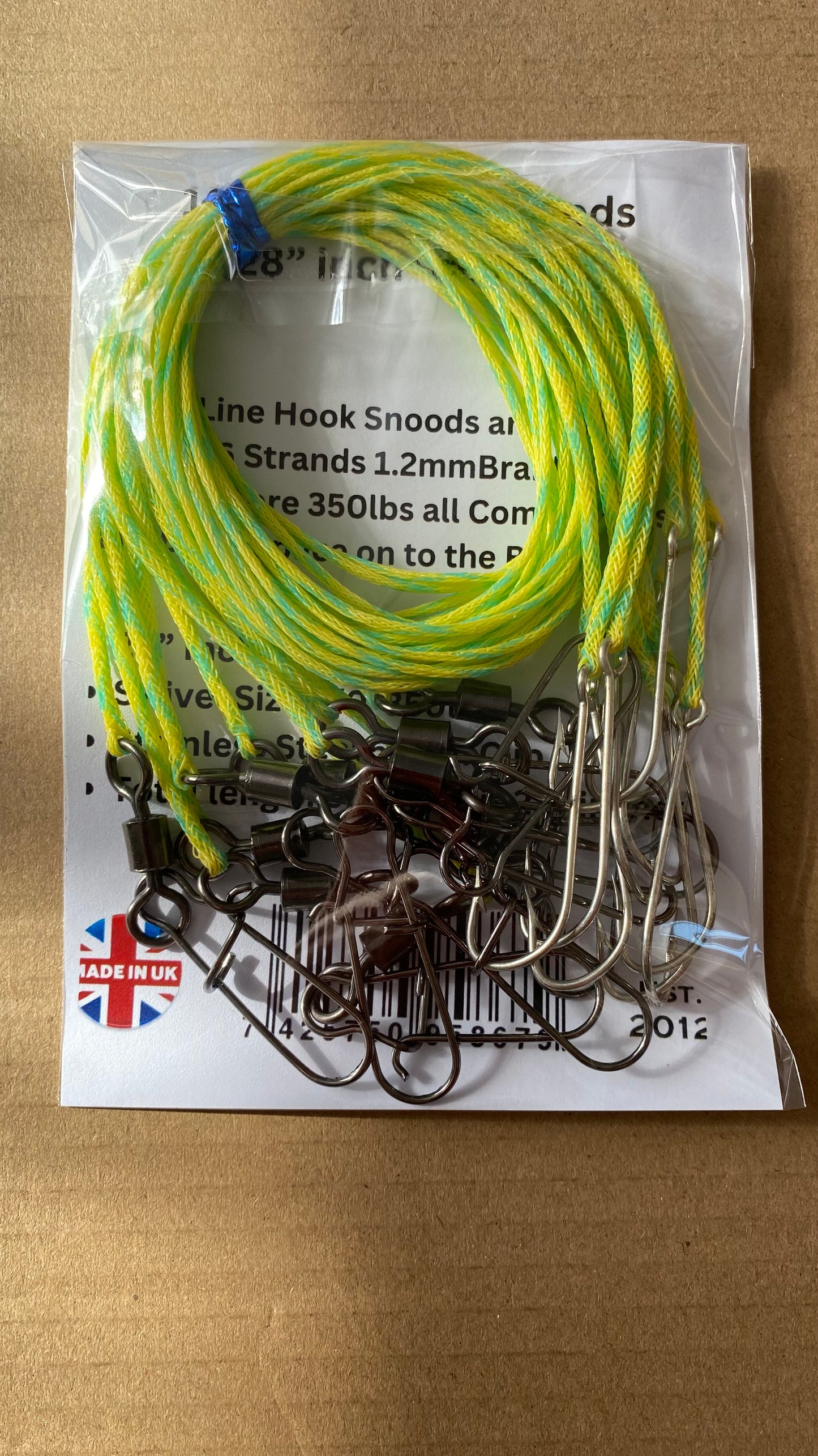 240ft Long-line With 40 Clip on Hook Snoods 28” Inches Hook Size 2/0
