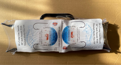 120ft  Long-line With 20 Clip on Hook Snoods 28” Inches With Mustad Hook Size 5/0